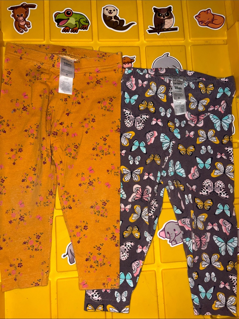Carters Girls Leggings Butterfly & Flower Print
